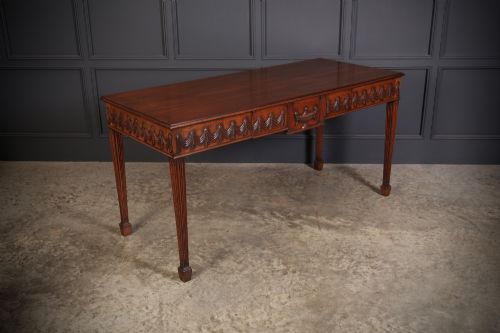 LARGE SHERATON STYLE MAHOGANY SERVING TABLE - ADDITIONAL PHOTO 1
