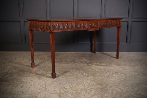 LARGE SHERATON STYLE MAHOGANY SERVING TABLE - ADDITIONAL PHOTO 3