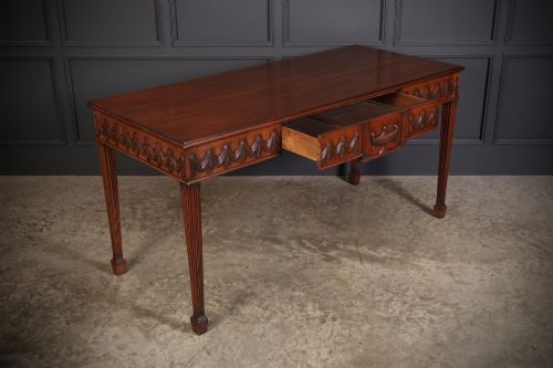 LARGE SHERATON STYLE MAHOGANY SERVING TABLE - ADDITIONAL PHOTO 4