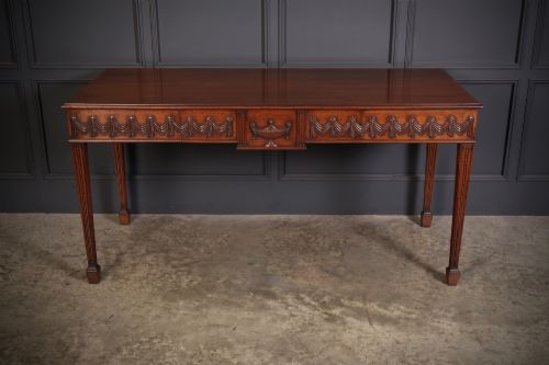 LARGE SHERATON STYLE MAHOGANY SERVING TABLE