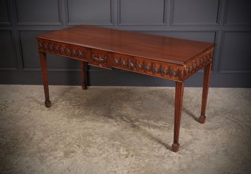 LARGE SHERATON STYLE MAHOGANY SERVING TABLE - ADDITIONAL PHOTO 8