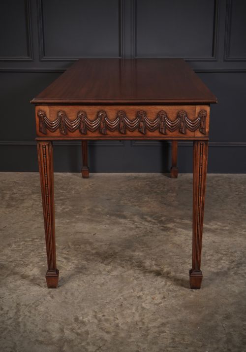 LARGE SHERATON STYLE MAHOGANY SERVING TABLE - ADDITIONAL PHOTO 9