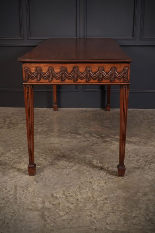LARGE SHERATON STYLE MAHOGANY SERVING TABLE - ADDITIONAL PHOTO 11