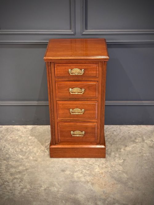 PAIR OF VICTORIAN WALNUT BEDSIDE CHESTS - ADDITIONAL PHOTO 4