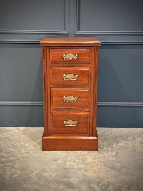 PAIR OF VICTORIAN WALNUT BEDSIDE CHESTS - ADDITIONAL PHOTO 5