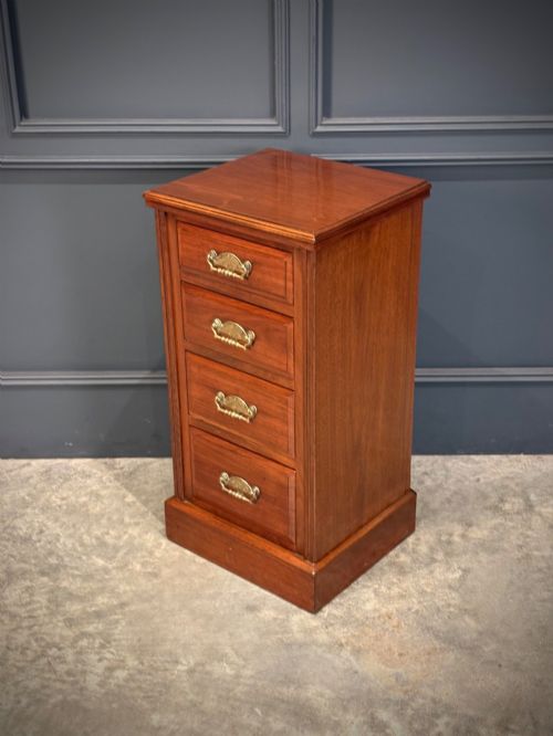 PAIR OF VICTORIAN WALNUT BEDSIDE CHESTS - ADDITIONAL PHOTO 6
