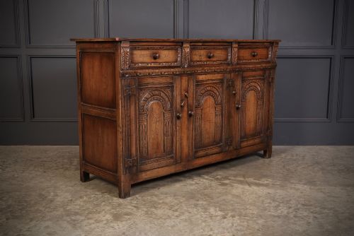 Carved Oak Sideboard