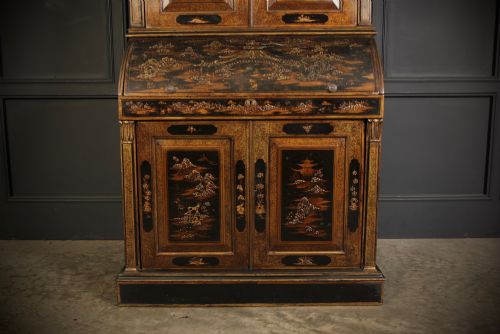 fig 2. 19th Century Chinoiserie Bureau Bookcase