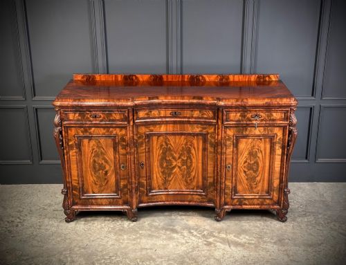 Flame Mahogany Biedermeier Sideboard