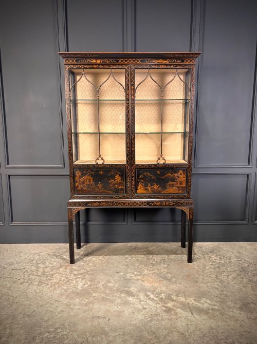 fig 1. Black Chinoiserie Display Cabinet