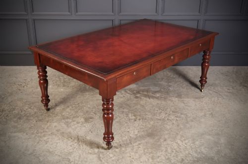Early Victorian Mahogany Partners Writing Table