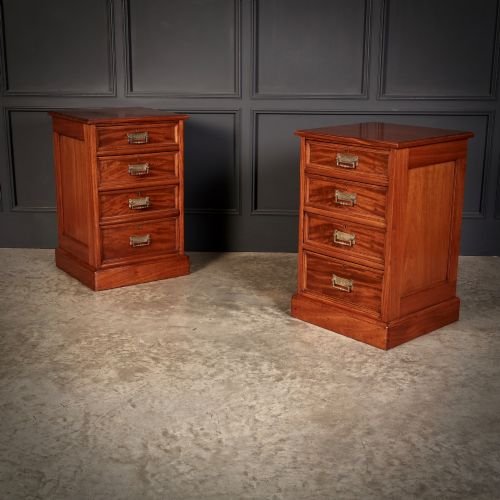 Large Pair of Victorian Mahogany Bedside Chests