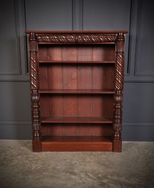 William IV Mahogany Open Bookcase