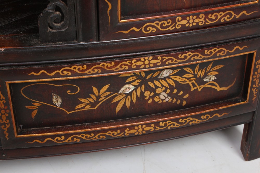 Japanese Meiji Period Carved Shodana Cabinet View III