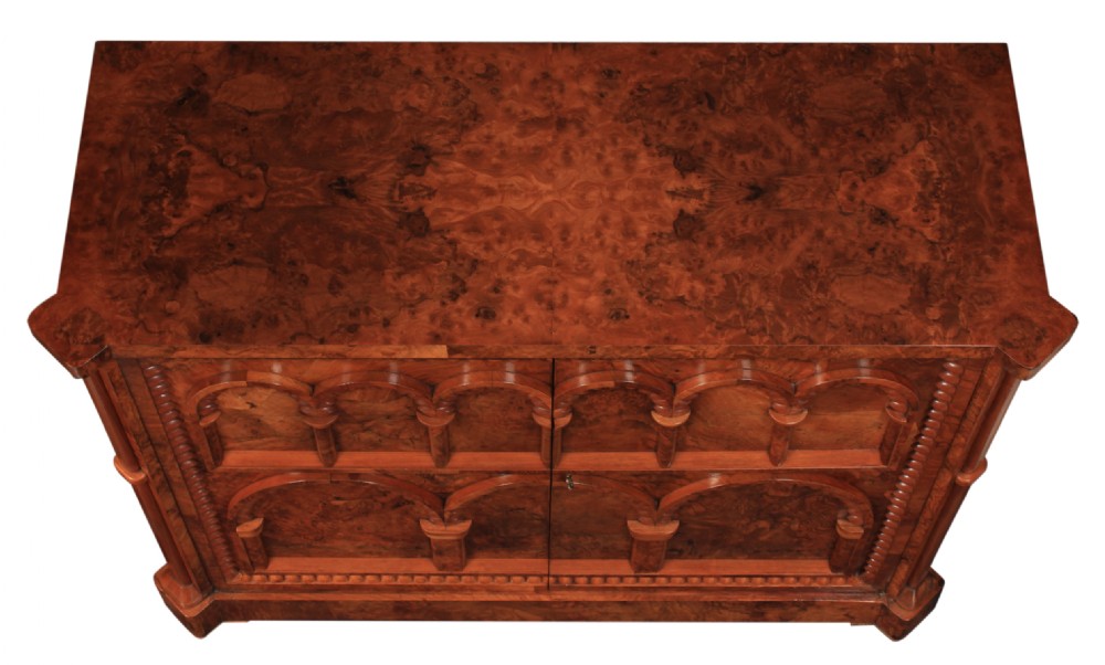 Rare Burr Walnut  Side Cabinet View X