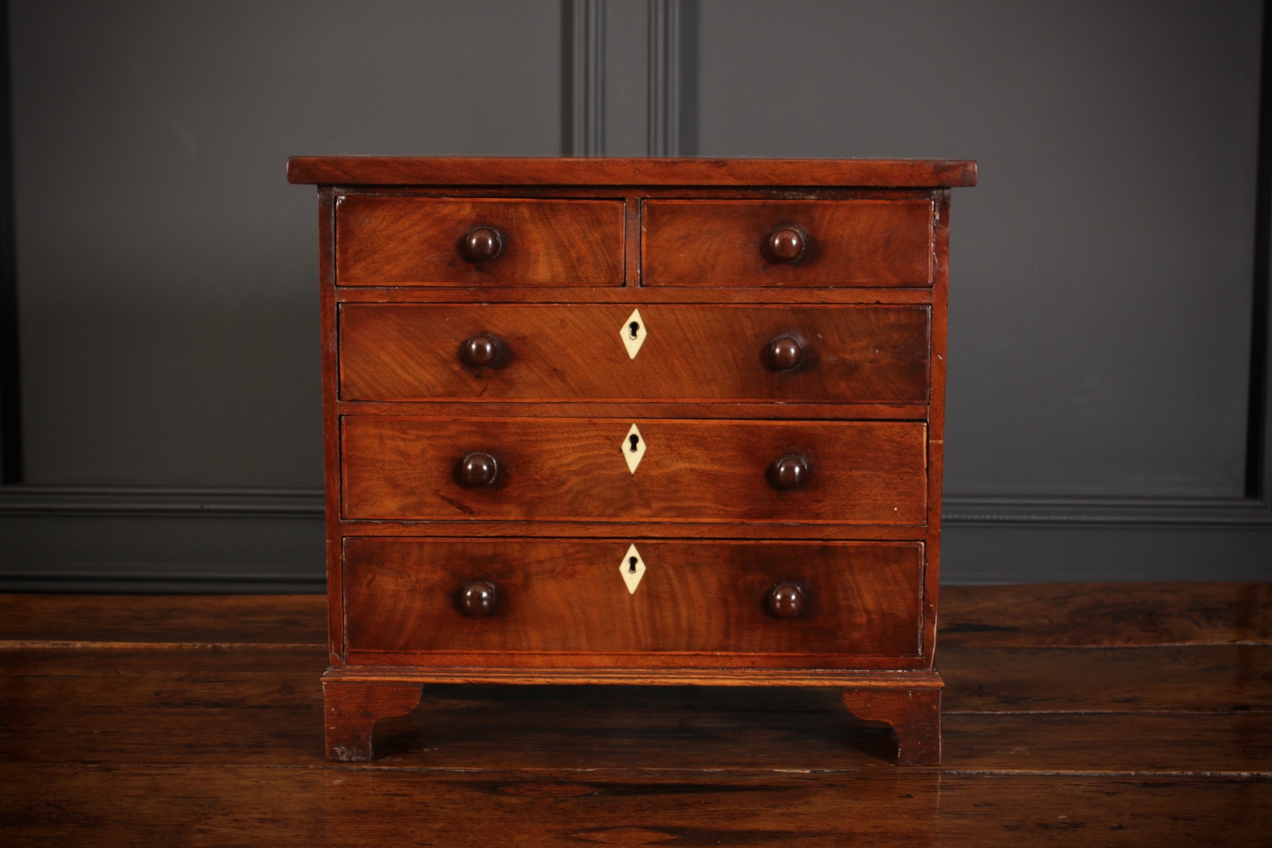 Georgian Mahogany Miniature Apprentice Chest