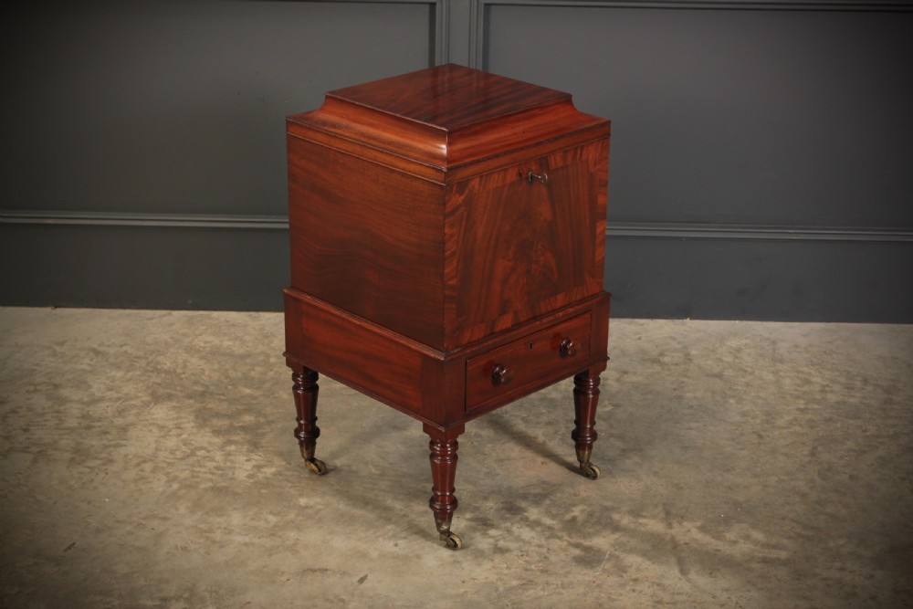Regency Mahogany Cellarette On Stand