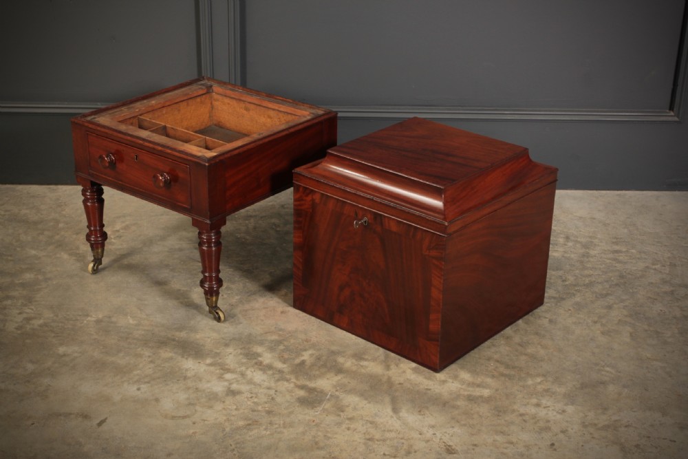 Regency Mahogany Cellarette On Stand View VIII