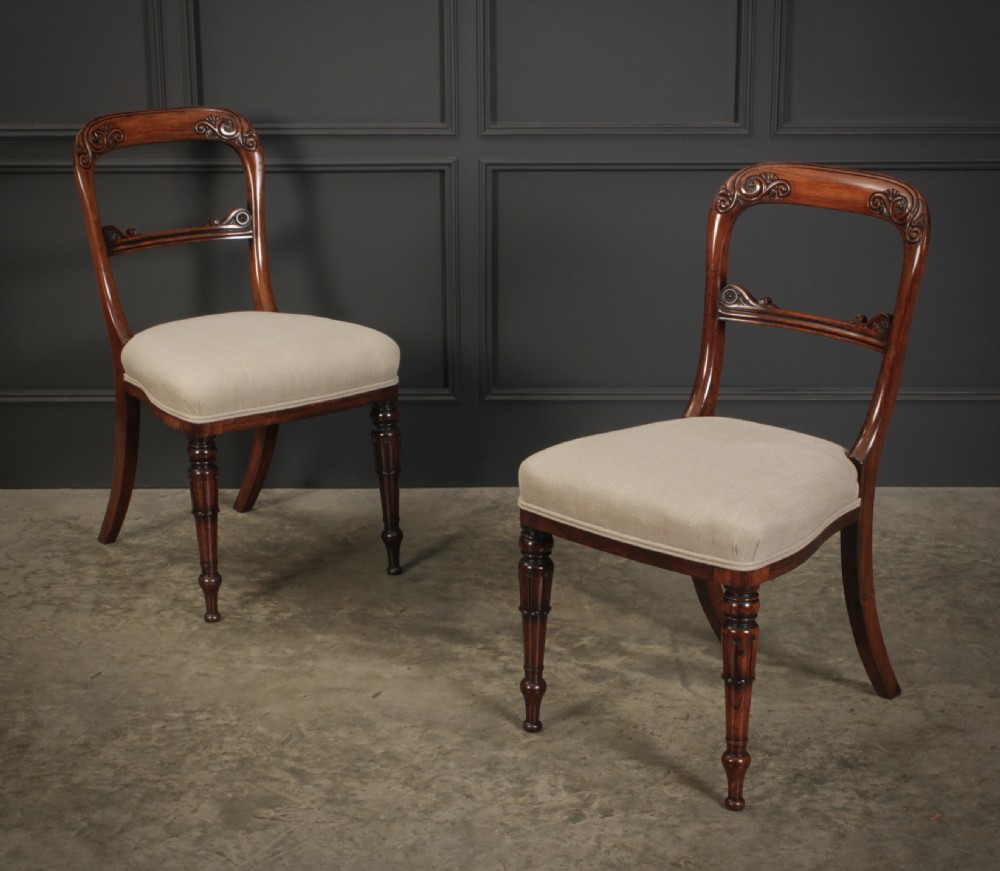 Pair of William IV Rosewood Chairs View VIII