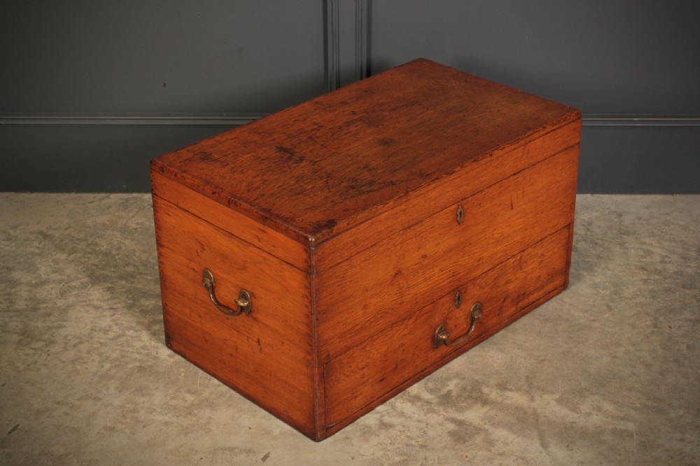 19th Century Oak Mule Trunk