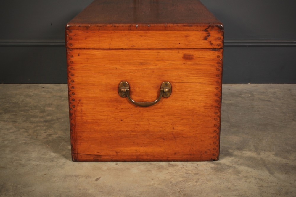 19th Century Oak Mule Trunk View X