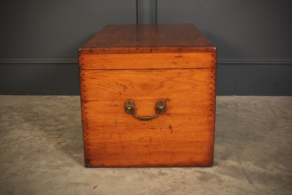 19th Century Oak Mule Trunk View XII