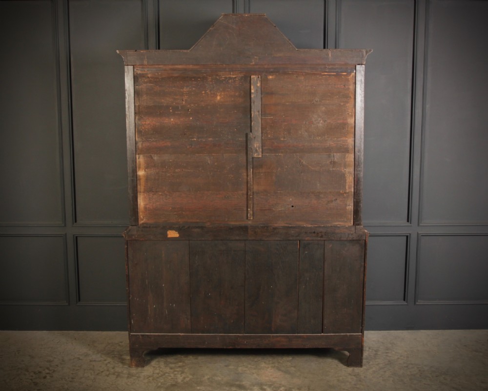 Large Dutch Marquetry Walnut Bombe Display Cabinet View IX