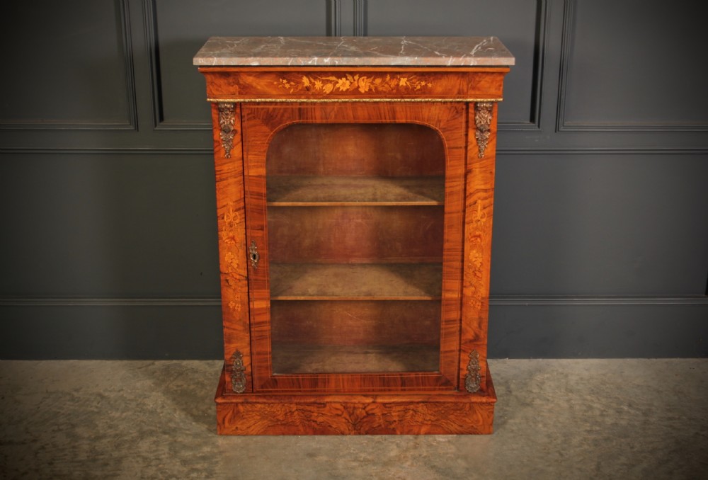 Walnut Marquetry Inlaid Pier Cabinet View III
