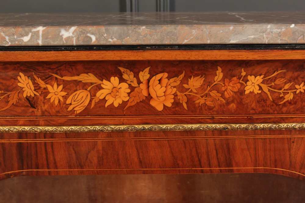 Walnut Marquetry Inlaid Pier Cabinet View VI