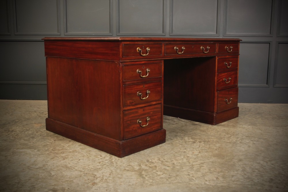 19th Century Mahogany Partners Desk View IV