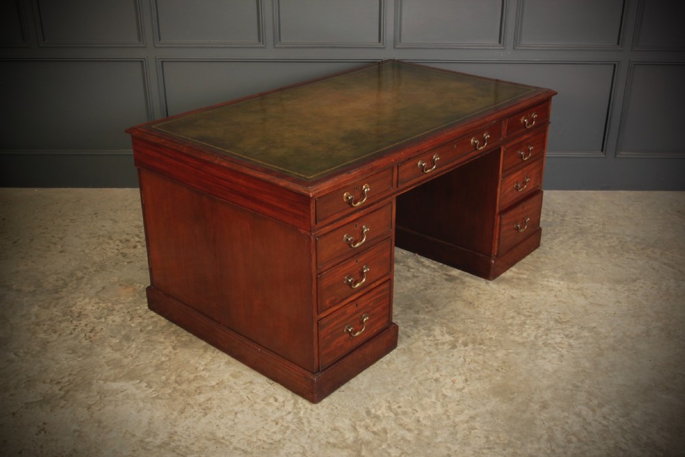 19th Century Mahogany Partners Desk View II
