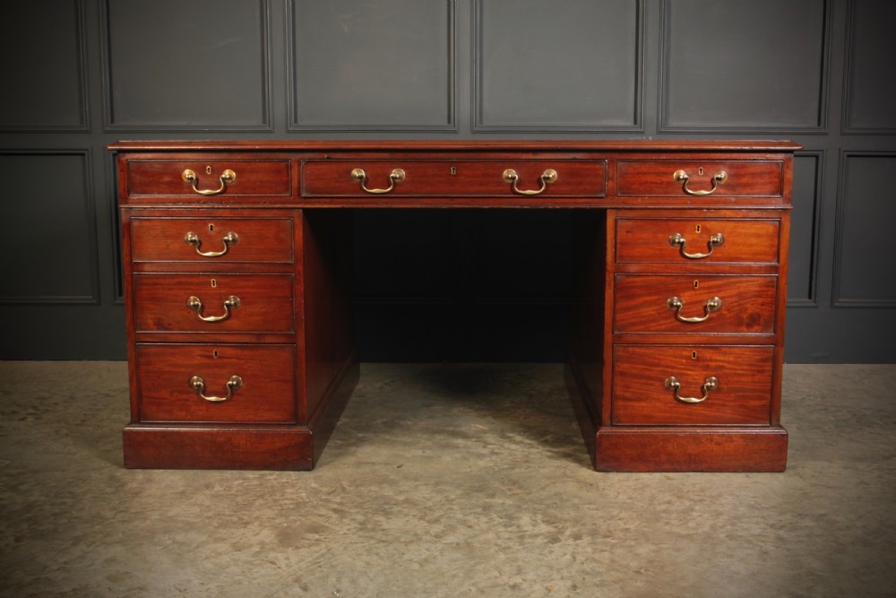 19th Century Mahogany Partners Desk View VI