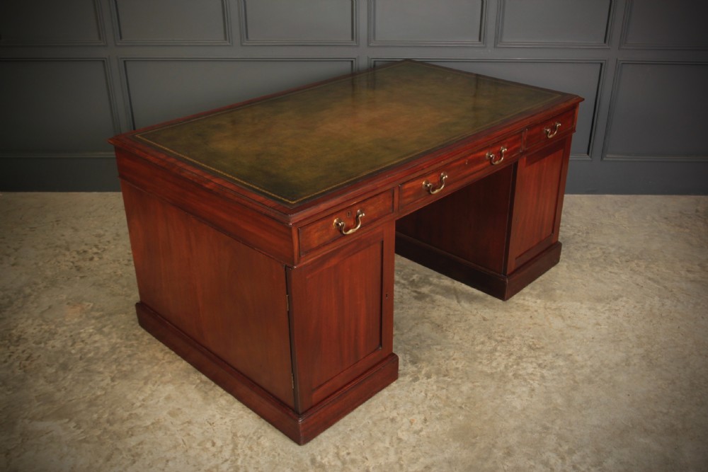 19th Century Mahogany Partners Desk View X
