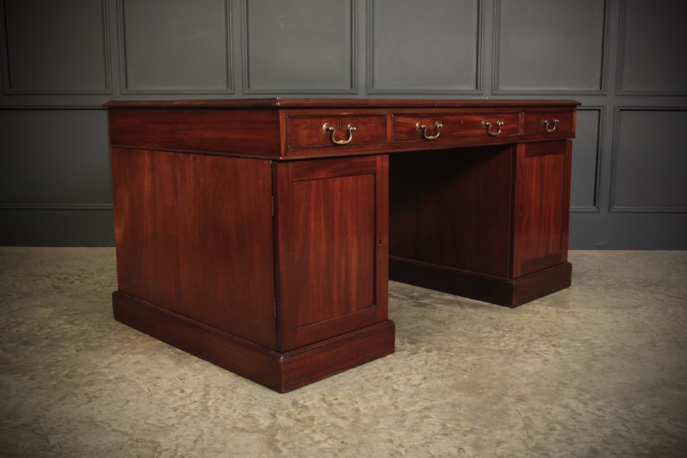 19th Century Mahogany Partners Desk View XI