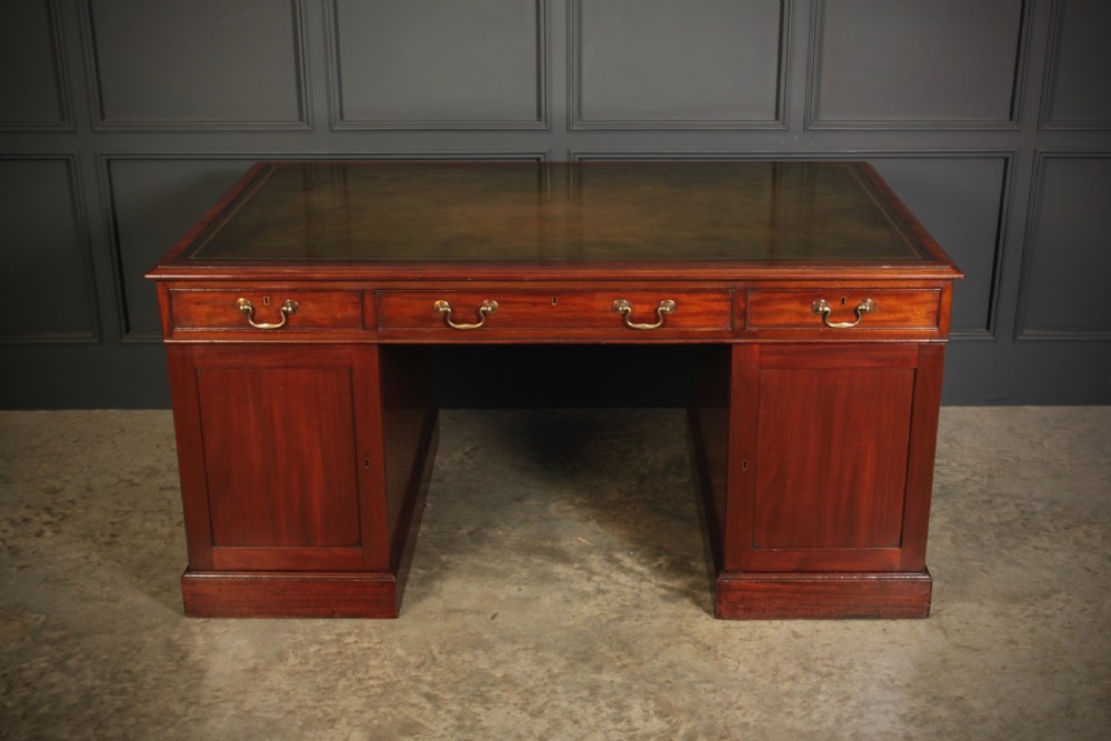 19th Century Mahogany Partners Desk View XII
