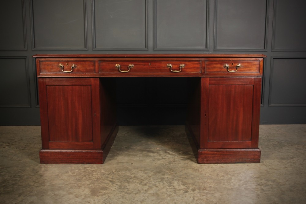 19th Century Mahogany Partners Desk View XIII