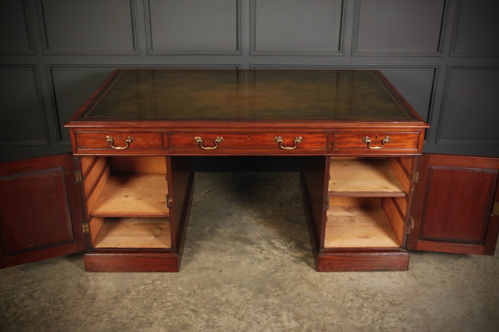 19th Century Mahogany Partners Desk View XIV