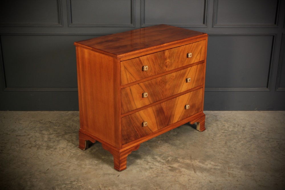 Walnut Art Deco Chest of Drawers by Waring & Gillow View II