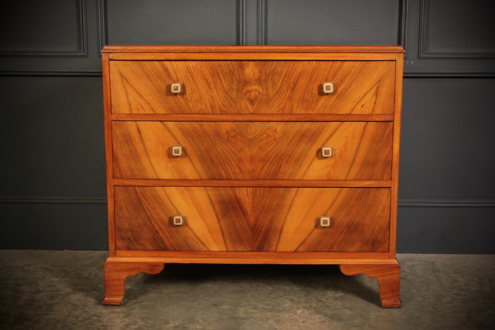 Walnut Art Deco Chest of Drawers by Waring & Gillow View III