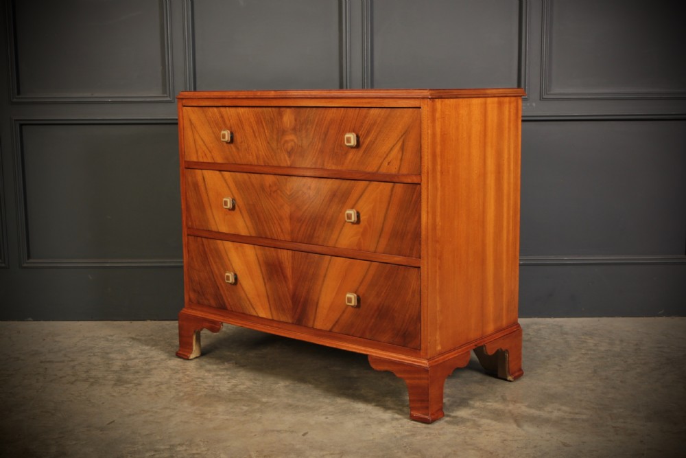 Walnut Art Deco Chest of Drawers by Waring & Gillow View VII
