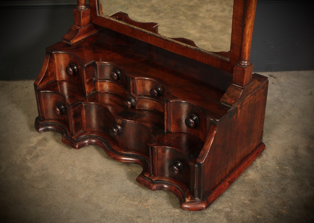 Queen Anne Style Mahogany Dressing Mirror View V
