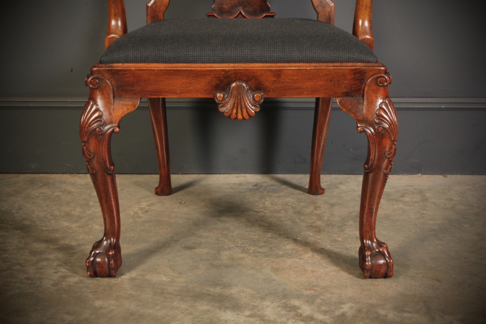 Superb Pair of Queen Anne Style Walnut Chairs  View VII