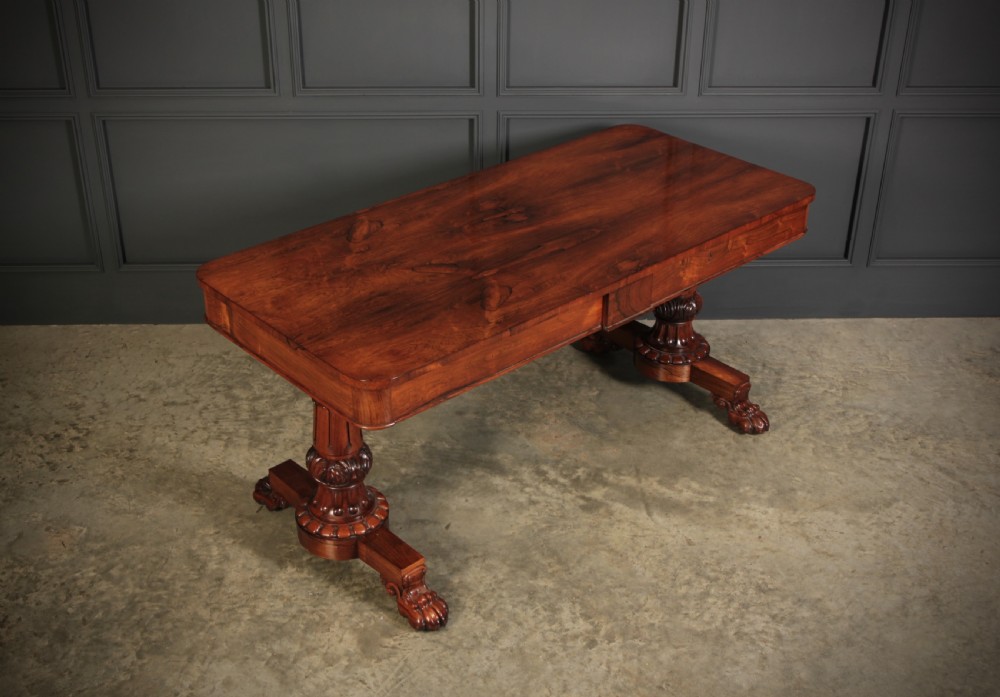 William IV Rosewood Library Writing Table View VII