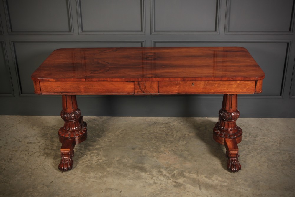 William IV Rosewood Library Writing Table View III