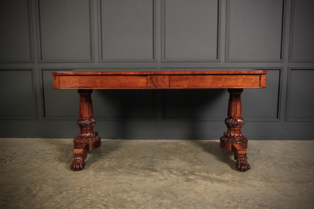 William IV Rosewood Library Writing Table View IV