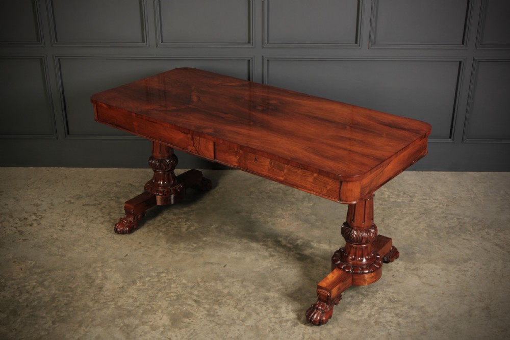 William IV Rosewood Library Writing Table View V
