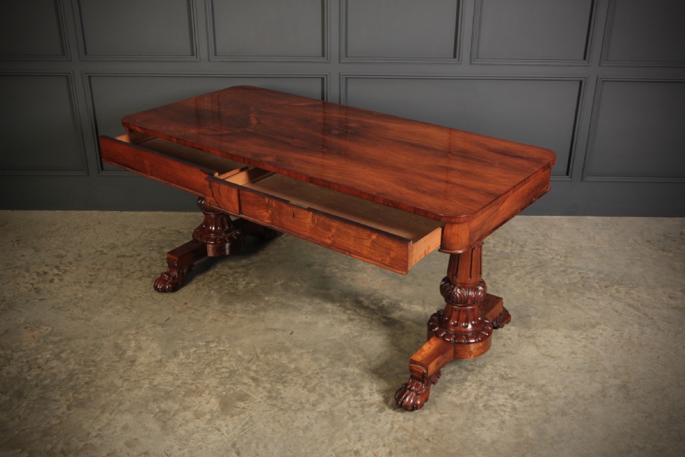 William IV Rosewood Library Writing Table View VI