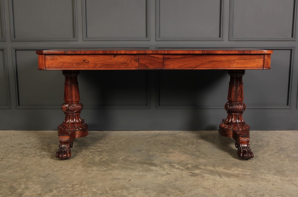 William IV Rosewood Library Writing Table View X