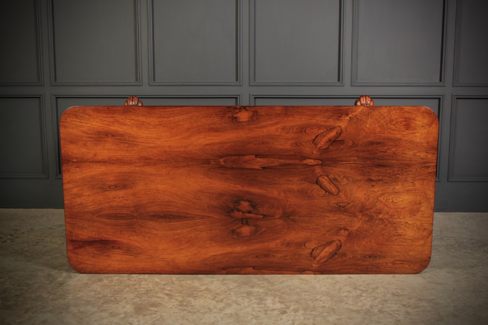 William IV Rosewood Library Writing Table View XII