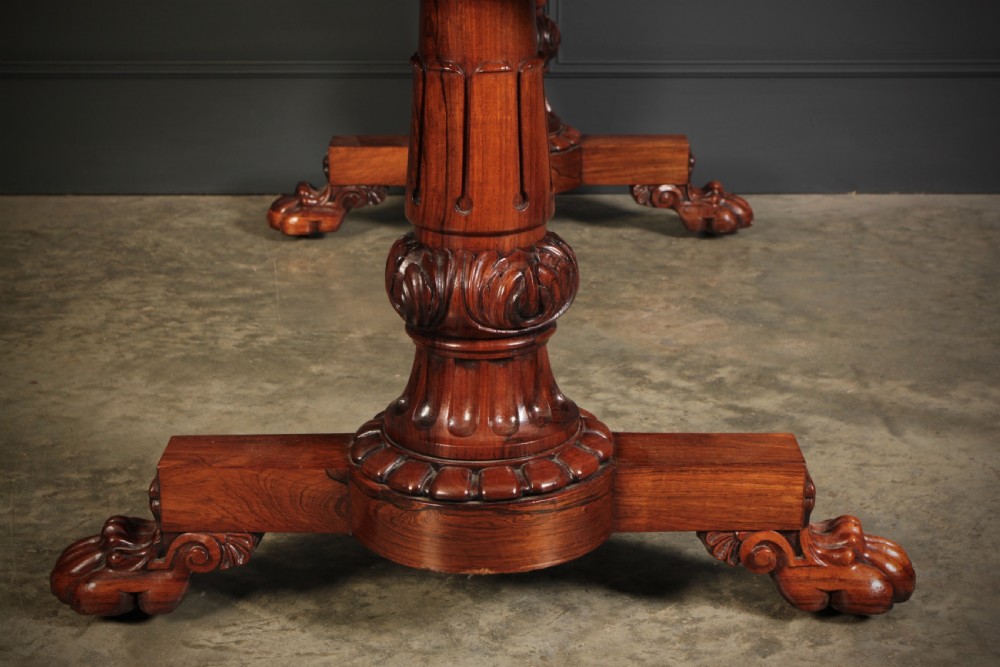 William IV Rosewood Library Writing Table View XIII
